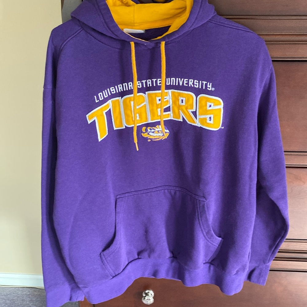 LSU Tigers purple and gold sweatshirt